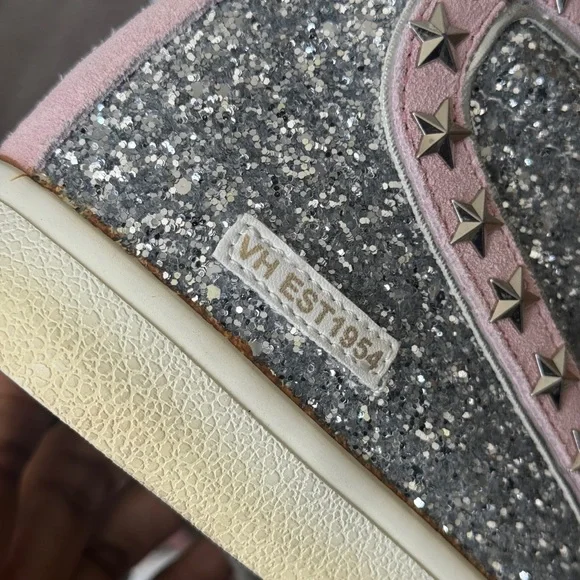 Vintage Havana Glitter Silver and Pink Sneakers - Picture 3 of 5